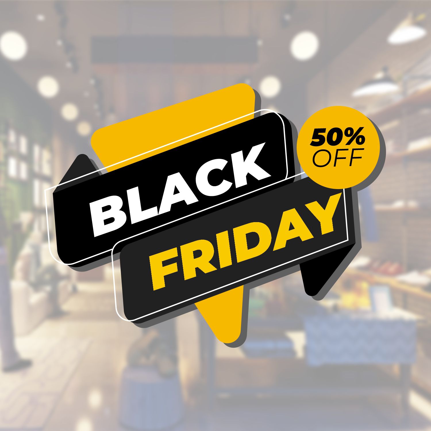 Adesivo Para Vitrine Black Friday | KRadesivos