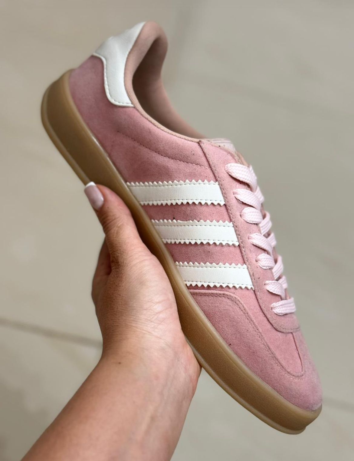 Tenis Gazelle Indoor Rosa Bebe LA CASA DO DROP