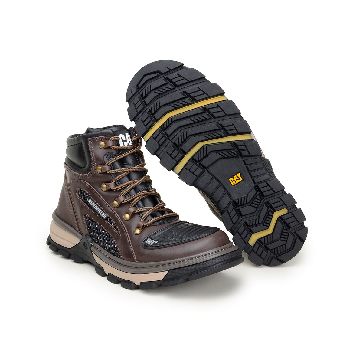 Bota Caterpillar Masculina Alaska Couro - Areia Creme em Promoção