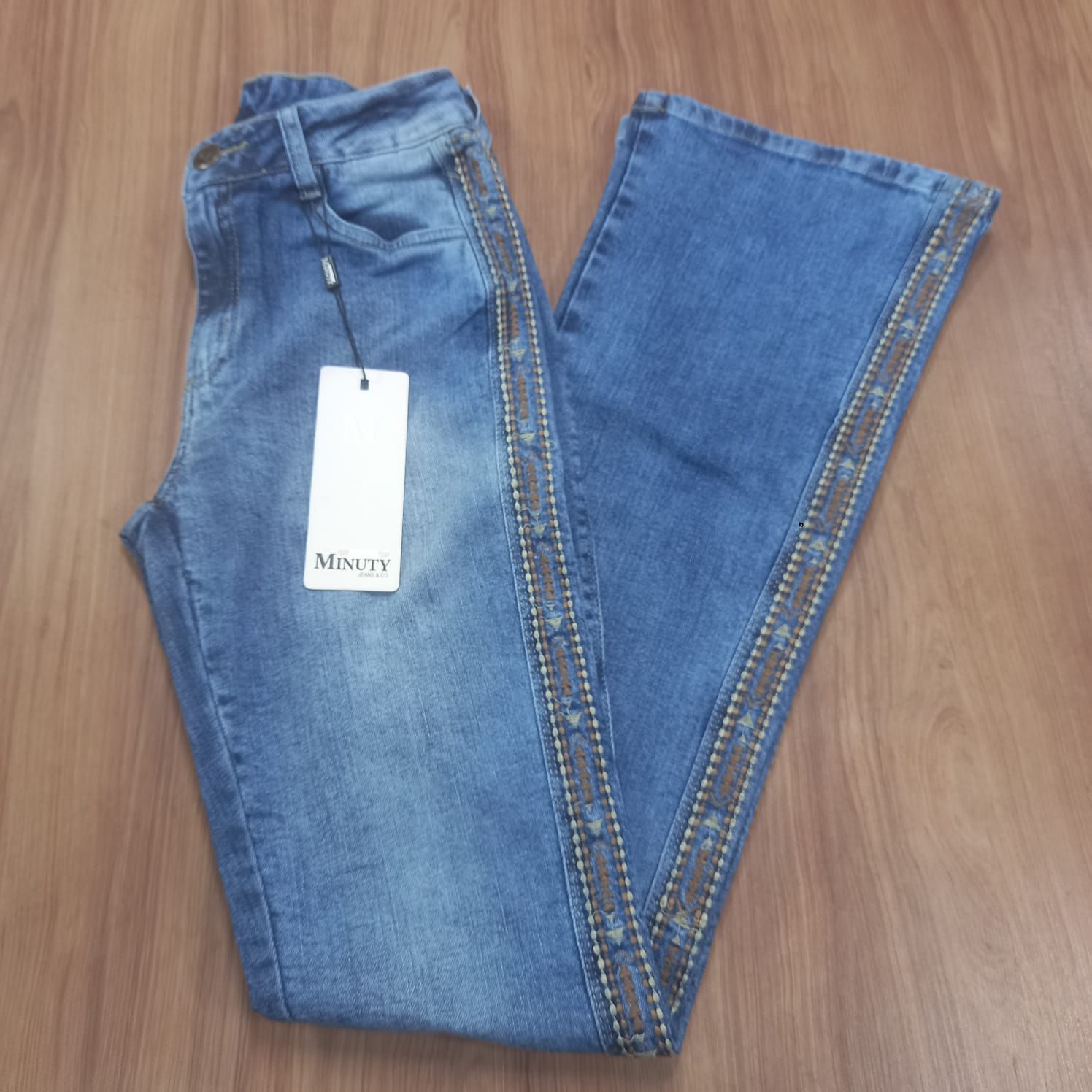 Calça Jeans Cós Médio Feminina Minuty Referência 241589 7580 LETÍCIA  COUNTRY IMPORT'S