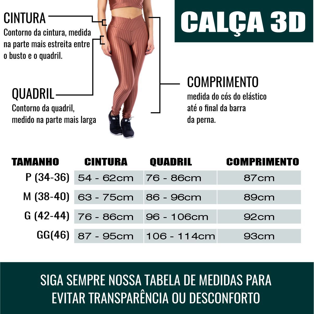 Conjunto de Academia Calça Legging 3D Cós Cruzado + Top Alça Preto, Moda  LLevo