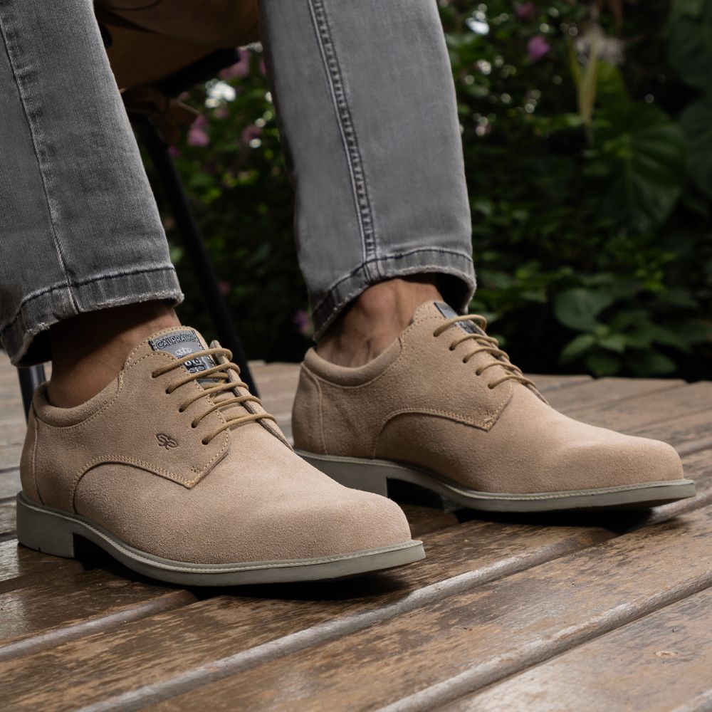 Sapato masculino de outlet camurça com cadarço