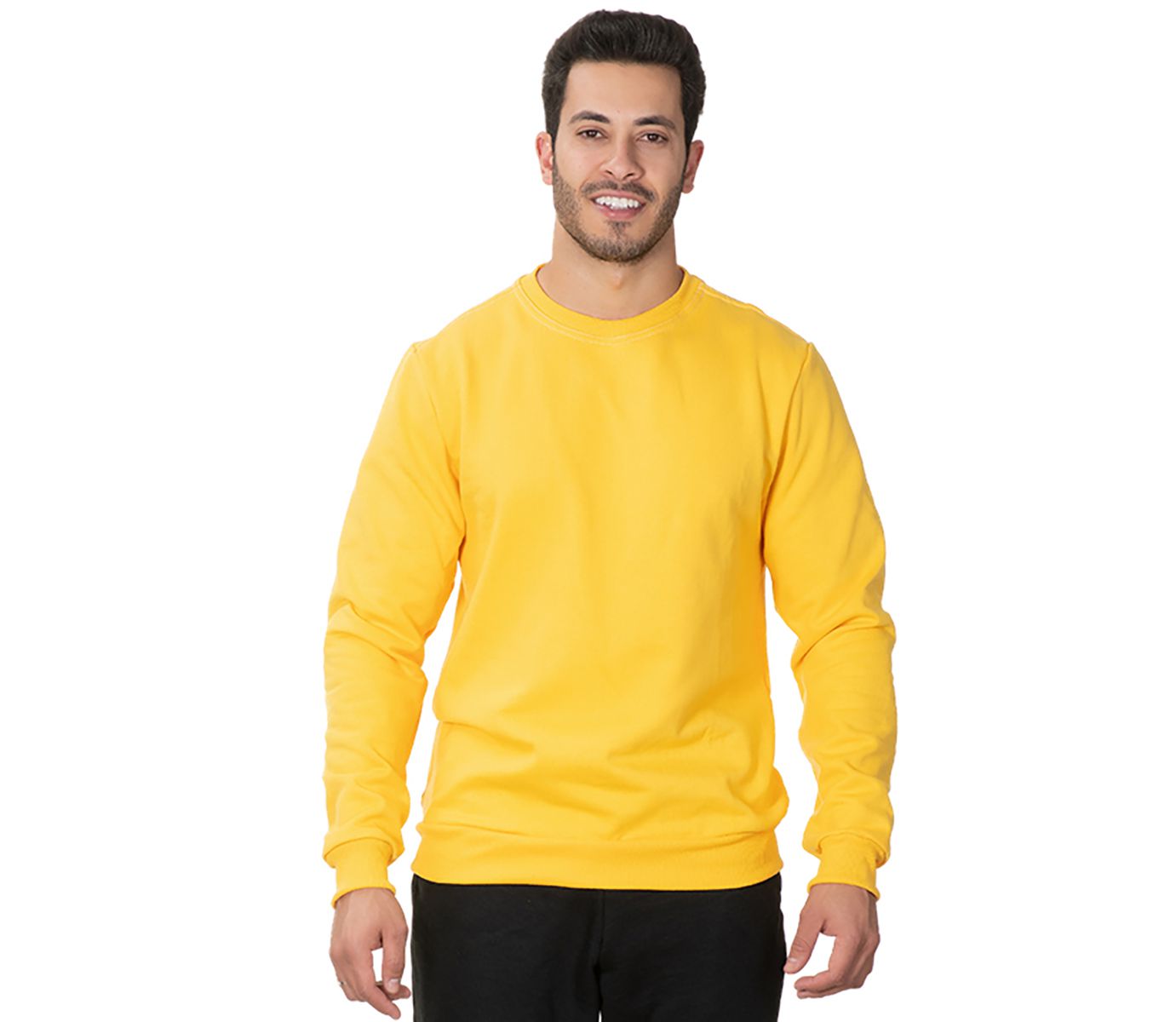 Moletom amarelo shop sem capuz