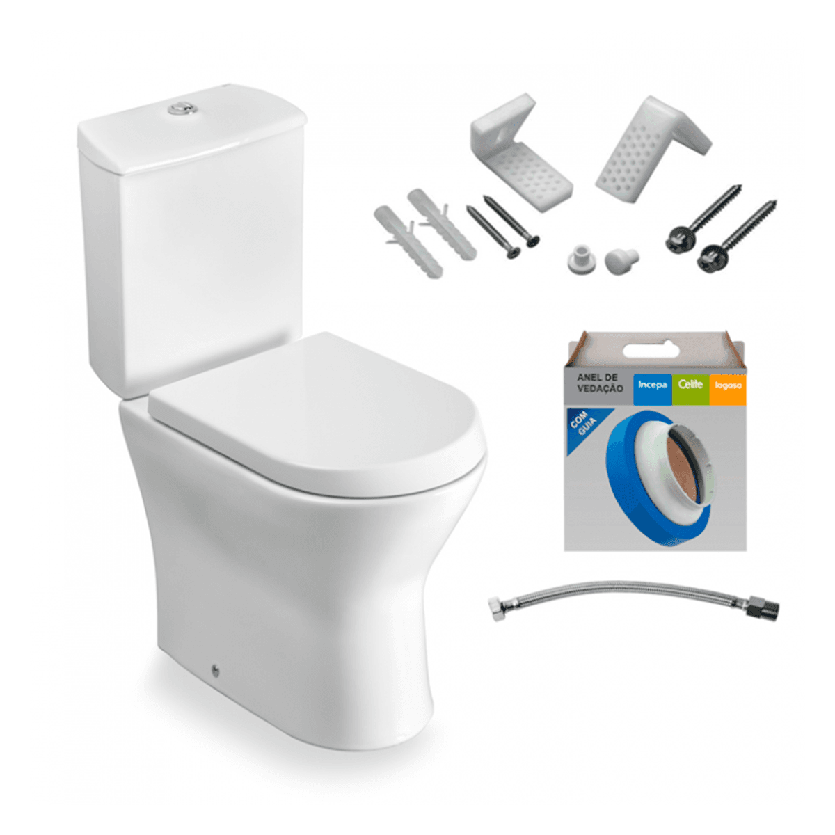 Kit Completo Roca Bacia C/CX, Assento PP Soft Close Nexo - Loja Gomes