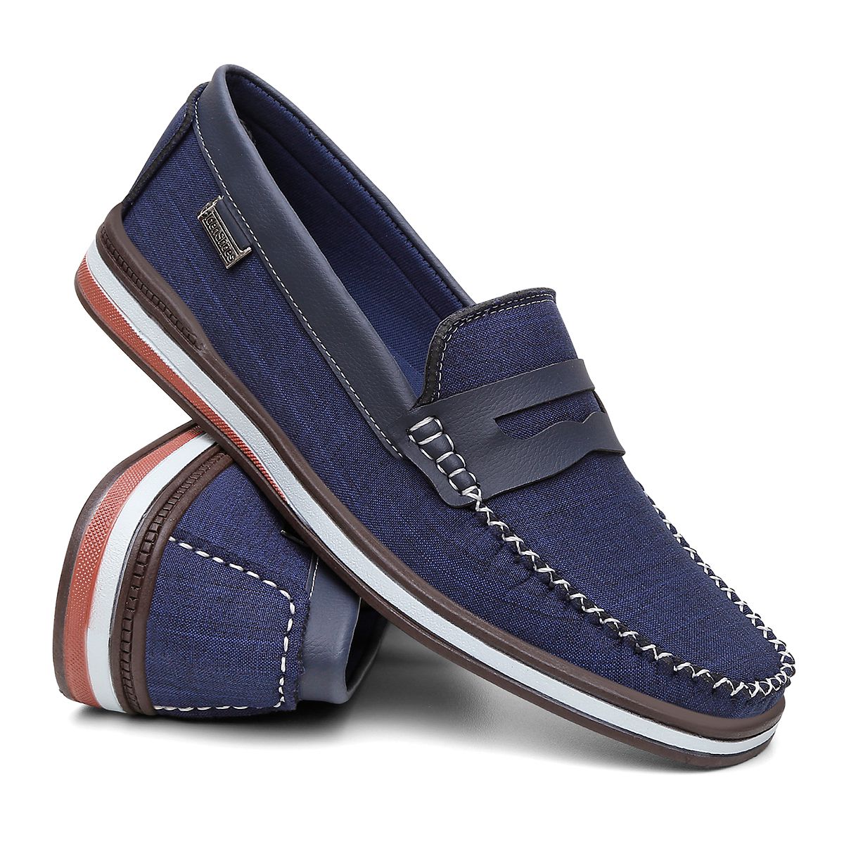 Mocassim Oxford Masculino Azul | IDEN SHOES