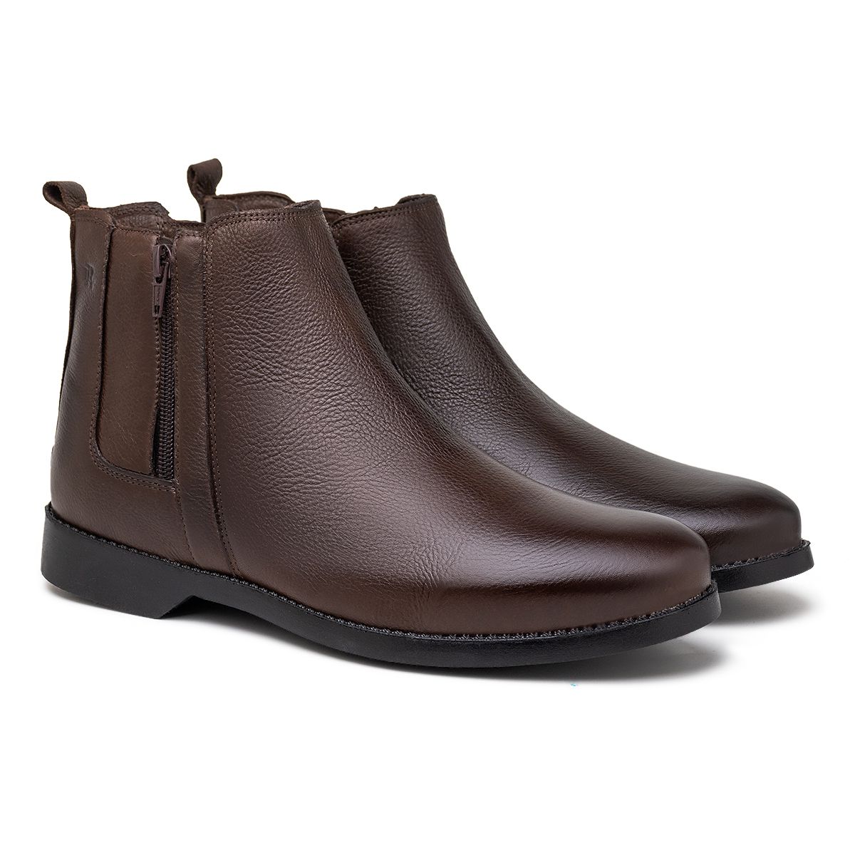 Bota Chelsea Laroche Texas em Couro - Café | Calçados Laroche