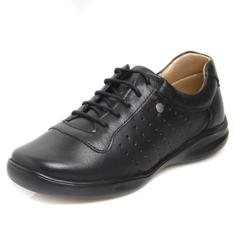 Tênis Feminino Pierrô conforto couro legítimo cor preto | Loja Pierrô ...
