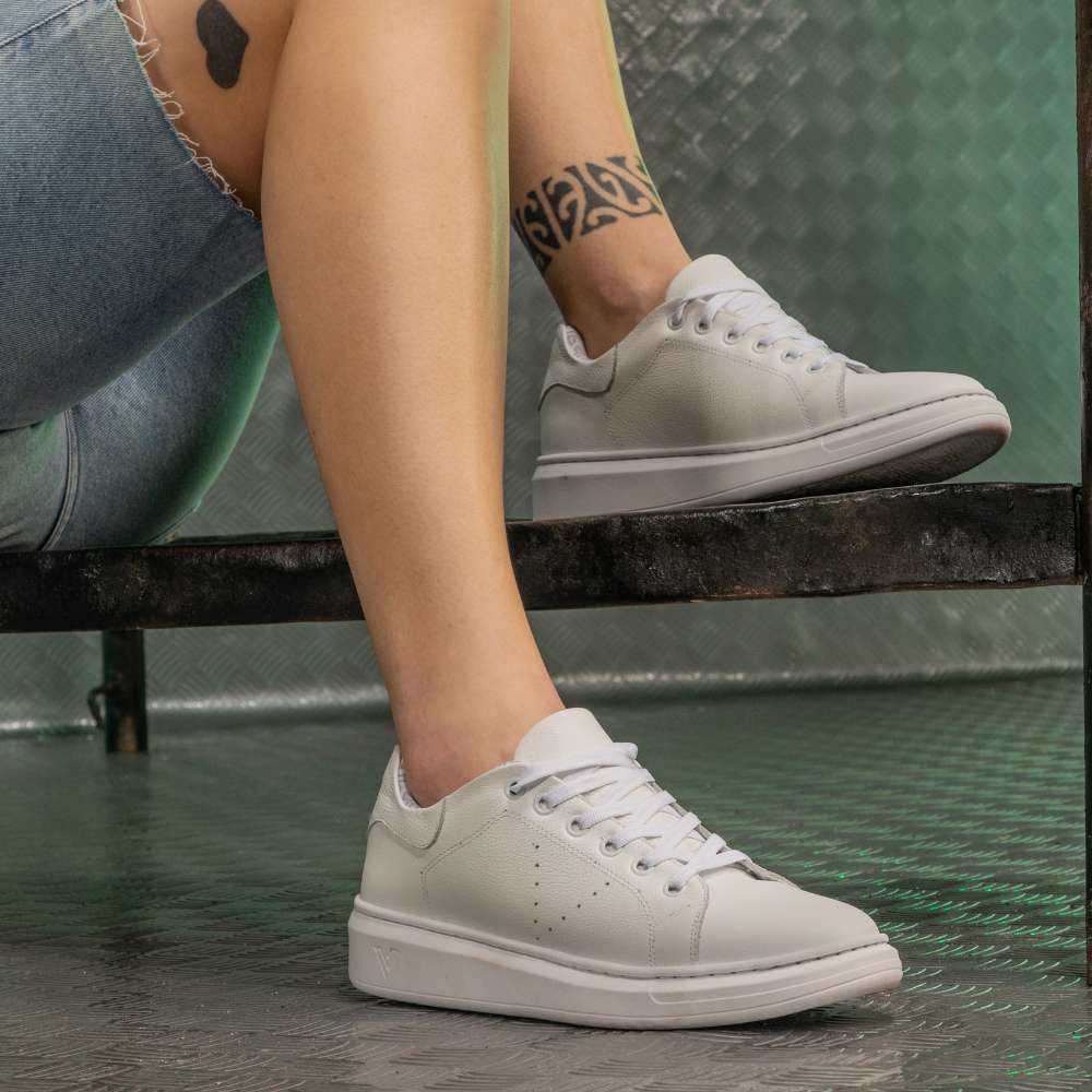 Tenis branco cheap couro feminino