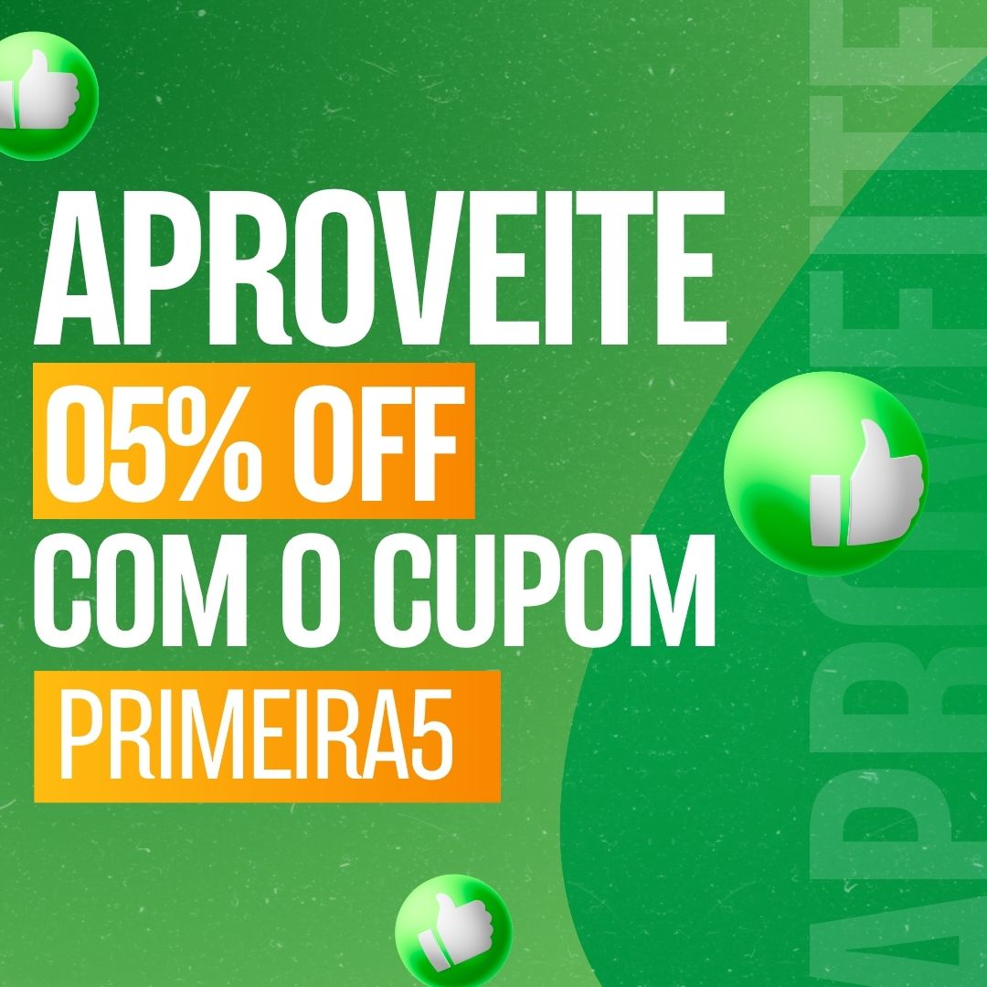 Ganhe 5% de desconto em sua primeira compra!