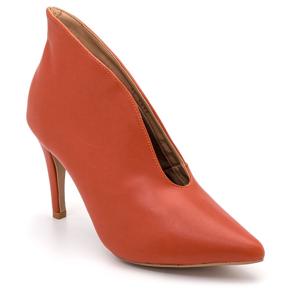 Sapato Feminino Ankle Boot em Napa Terracota Haldrys