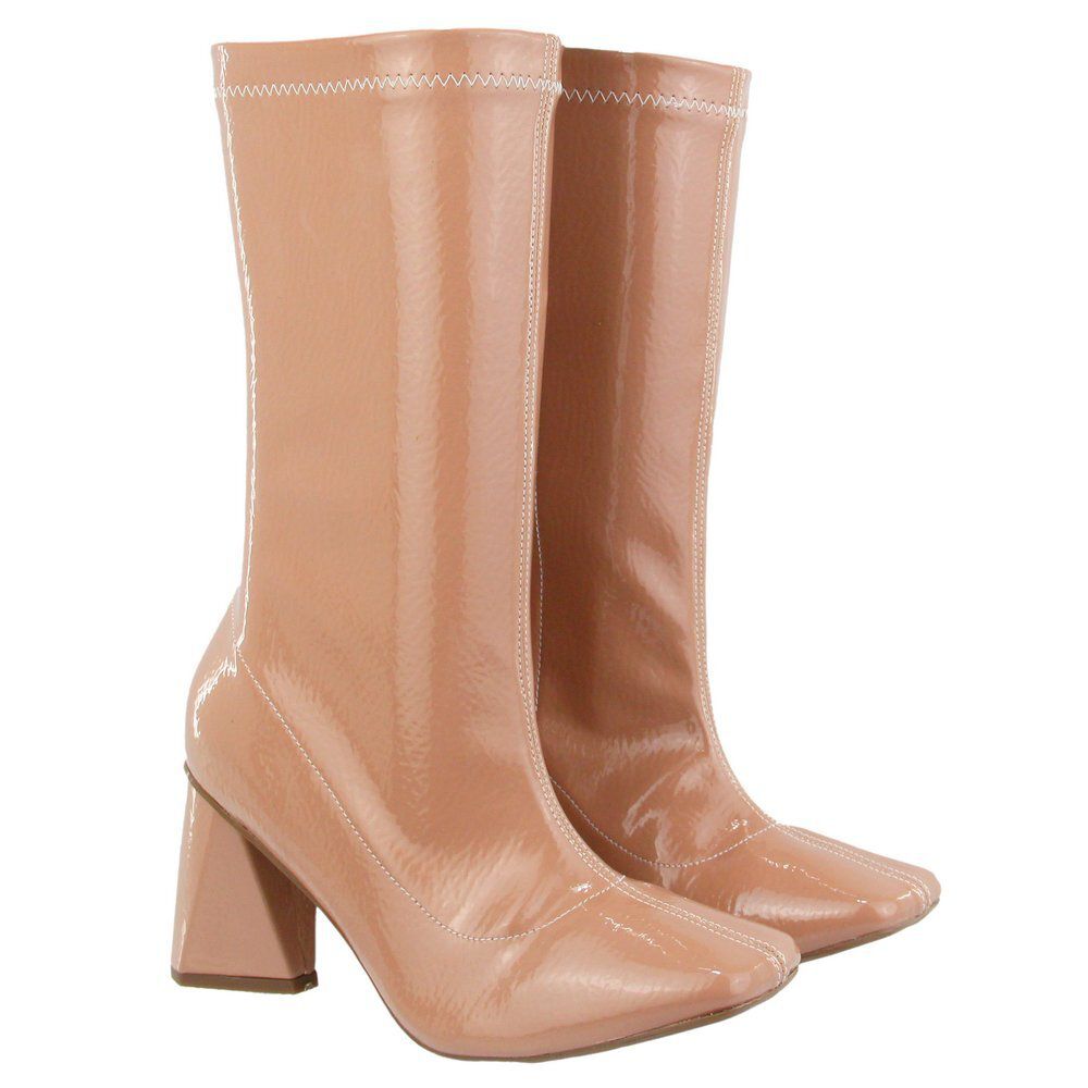 Bota feminina salto best sale quadrado
