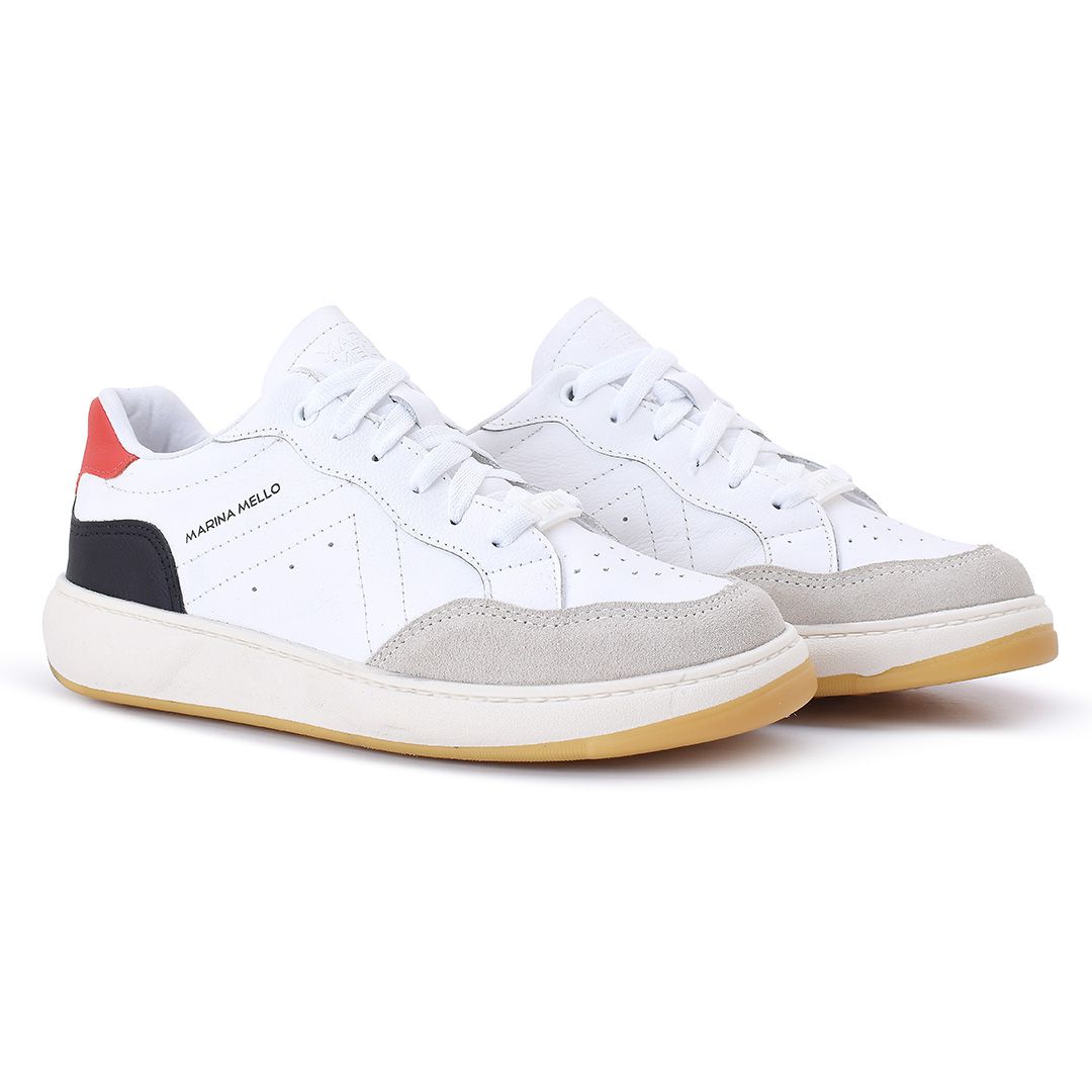 Tênis Zoe Branco e Malbec | Marina Mello