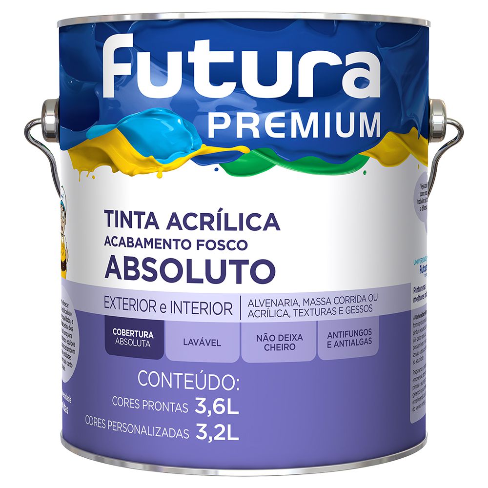 Tinta Acrílica Absoluto Fosco Futura | Marquezim Tintas