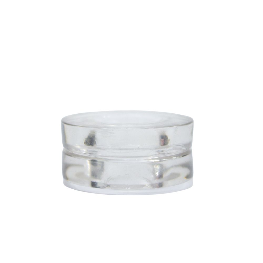 SOBRETAMPA FLORATE/ESTILO C/FURO B.15 GLASS TRANSPARENTE | MATRIZ GROUP
