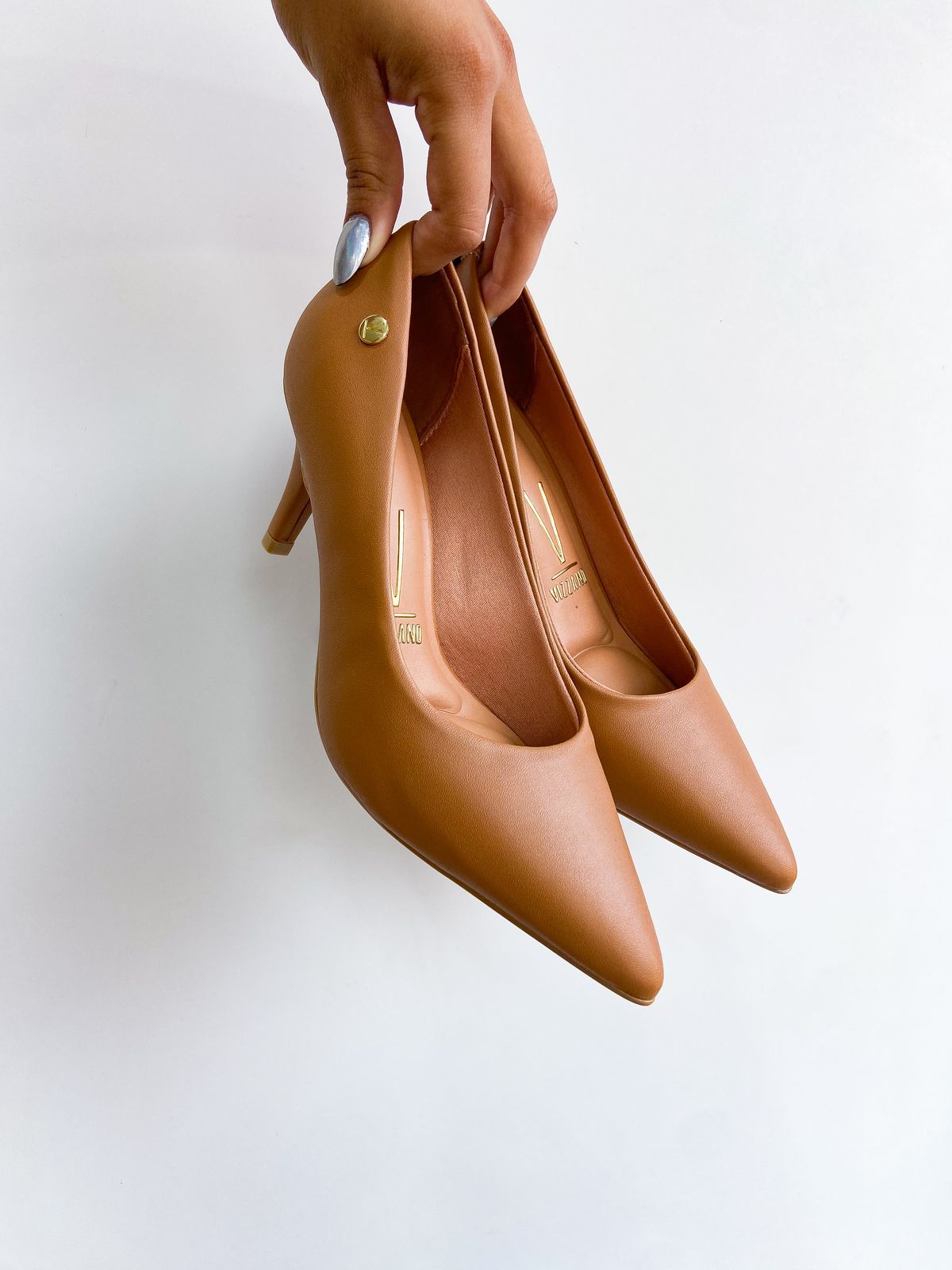 Sapato Caramelo Sandalia Salto Grosso Vizzano Caramelo Sandália