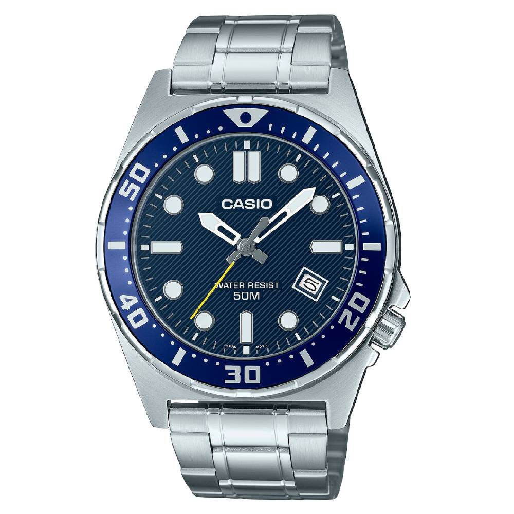 Relógio Casio Masculino Middle East & África Analógico Azul