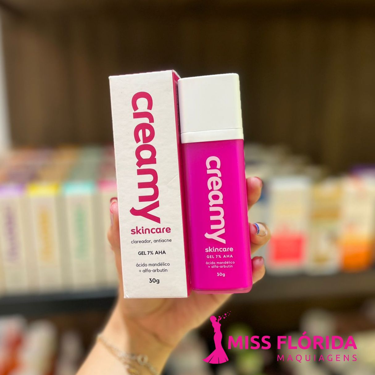 Gel clareador Ácido Mandélico Creamy | MISS FLÓRIDA MAQUIAGENS