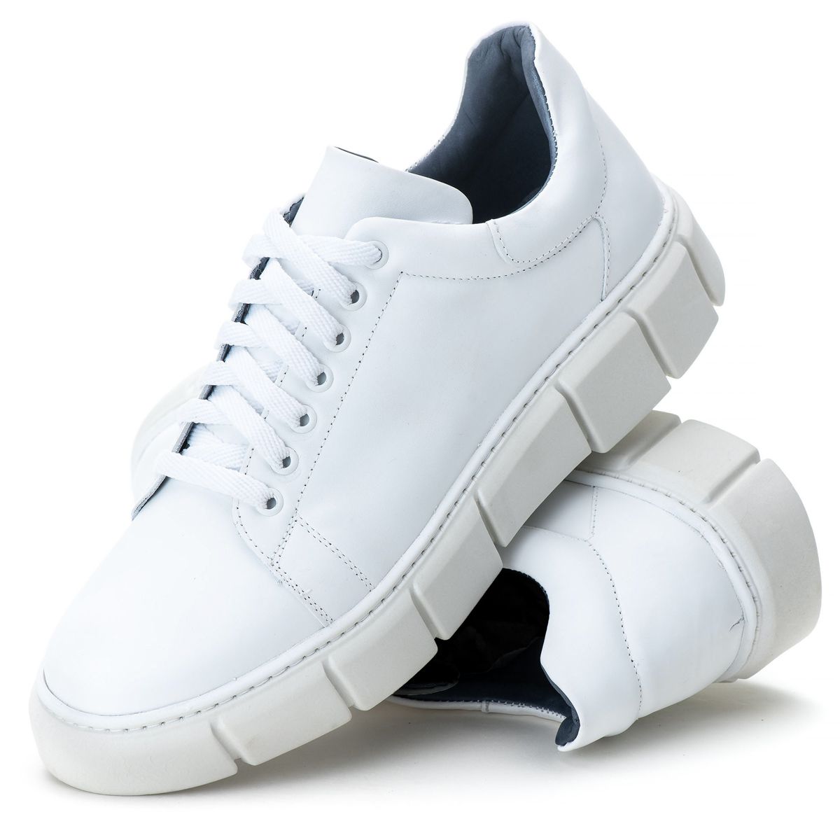 Tenis Masculino De Couro Bangkok Branco | Mr Light Atacado