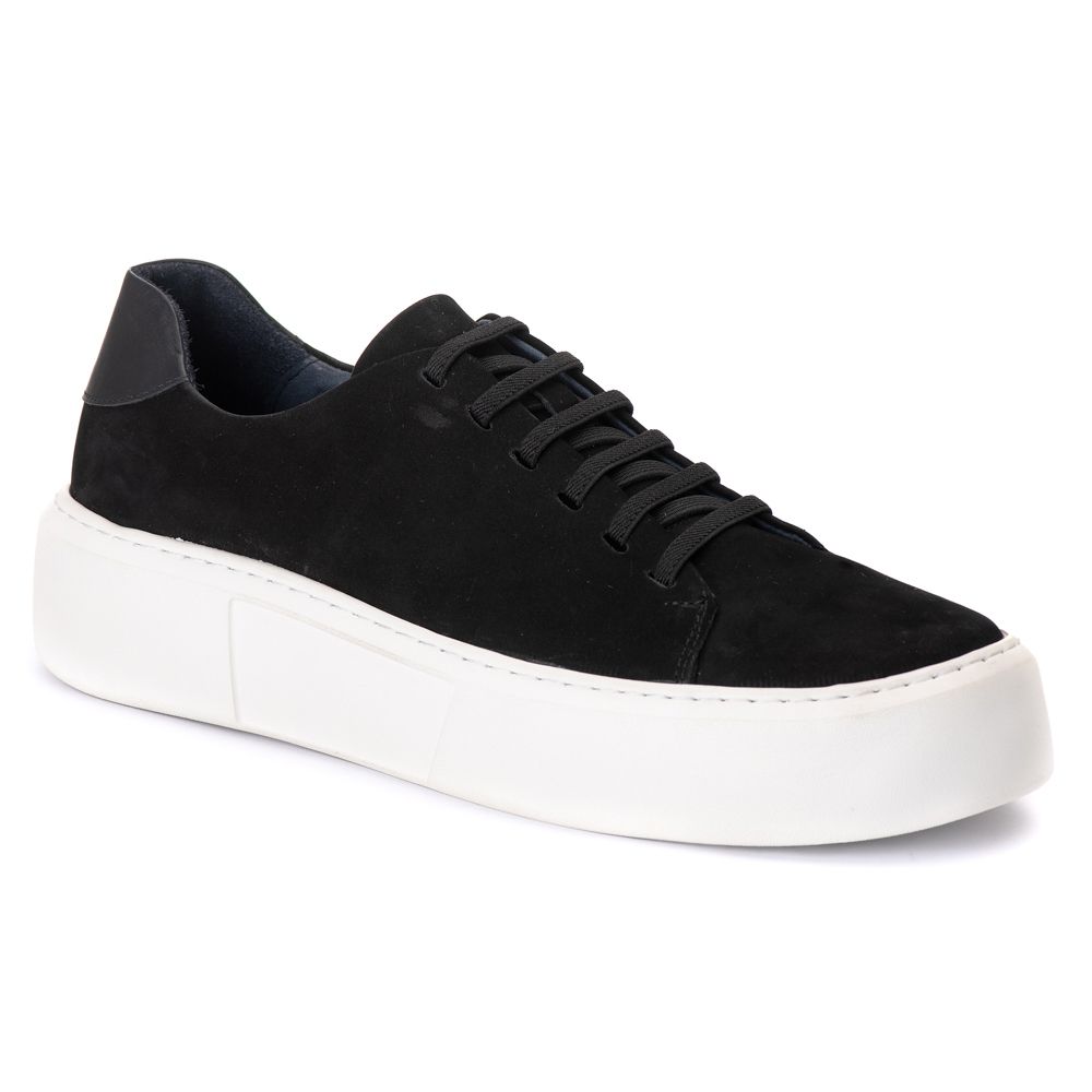 Sapato Casual Sapato Preto Com Listra Branca Masculino Tênis Preto