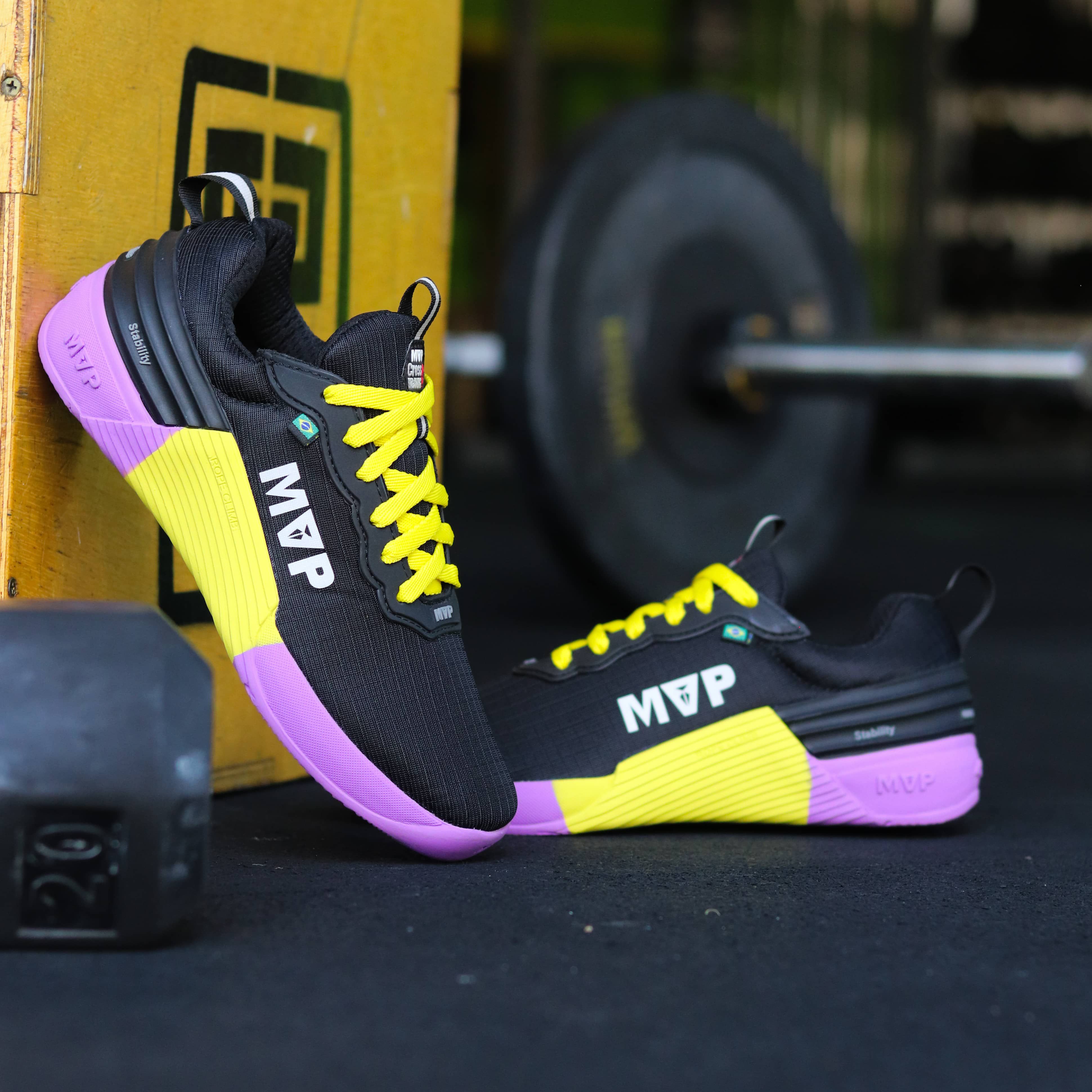 Tênis Para Cross MVP 4x4 - Black Yellow Purple | MVP Fitness