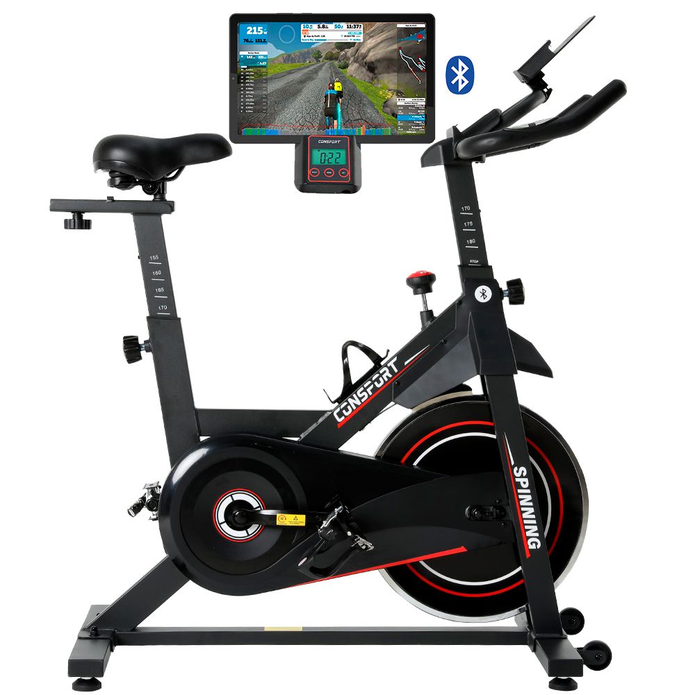 Bicicleta de Spinning S-100 Connect Vermelha Consport Natural