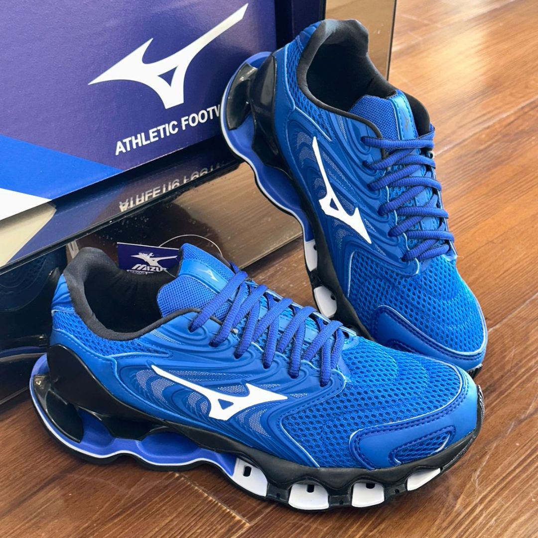 Mizuno wave prophecy 2025 4 azul e branco