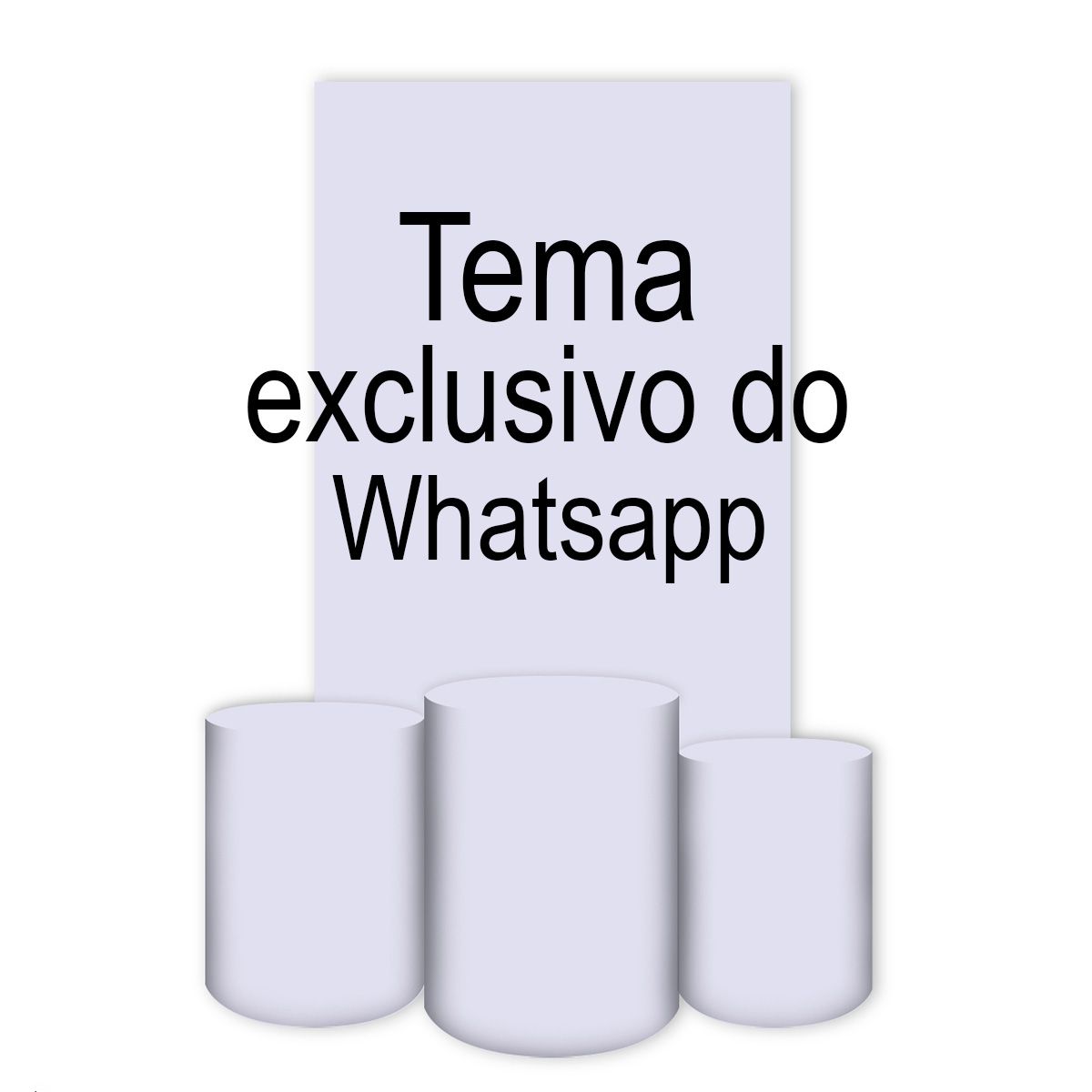 Retangular + Cilindros Tema Exclusivo Whatsapp | Painel Festivo
