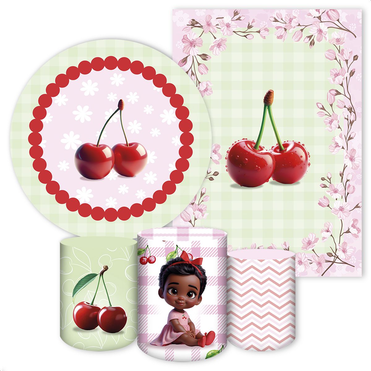 KIT 5 CAPAS FRUTAS - 7009 | Painel Festivo