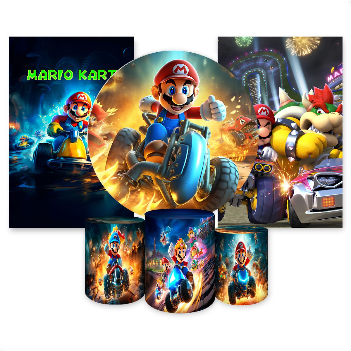 Kit Capa Painel Redondo + 2unid Capa Retangular + Trio Capas Cilindros ...