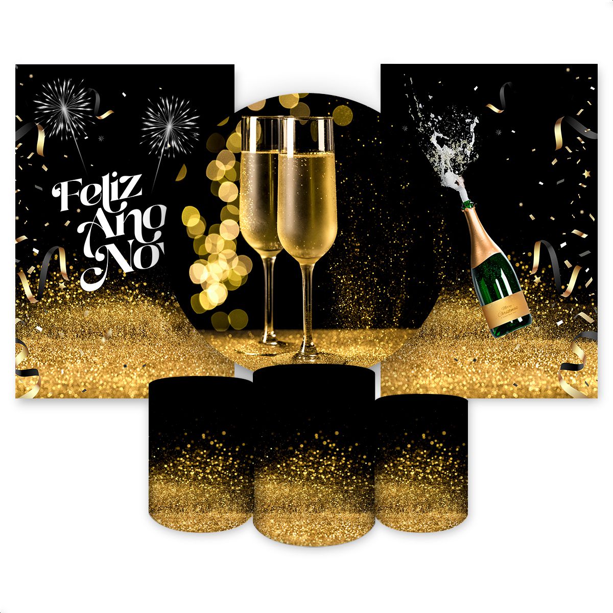 Kit Capa Painel Redondo + 2unid Capa Retangular + Trio Capas Cilindros ...