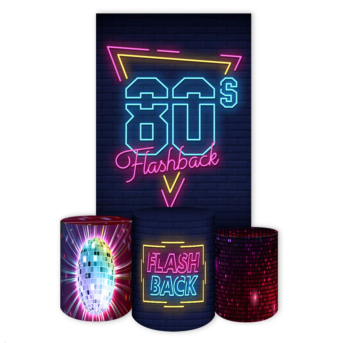 Capa Retangular + Trio Capas Cilindros Sublimados Tema Retro 4019 ...