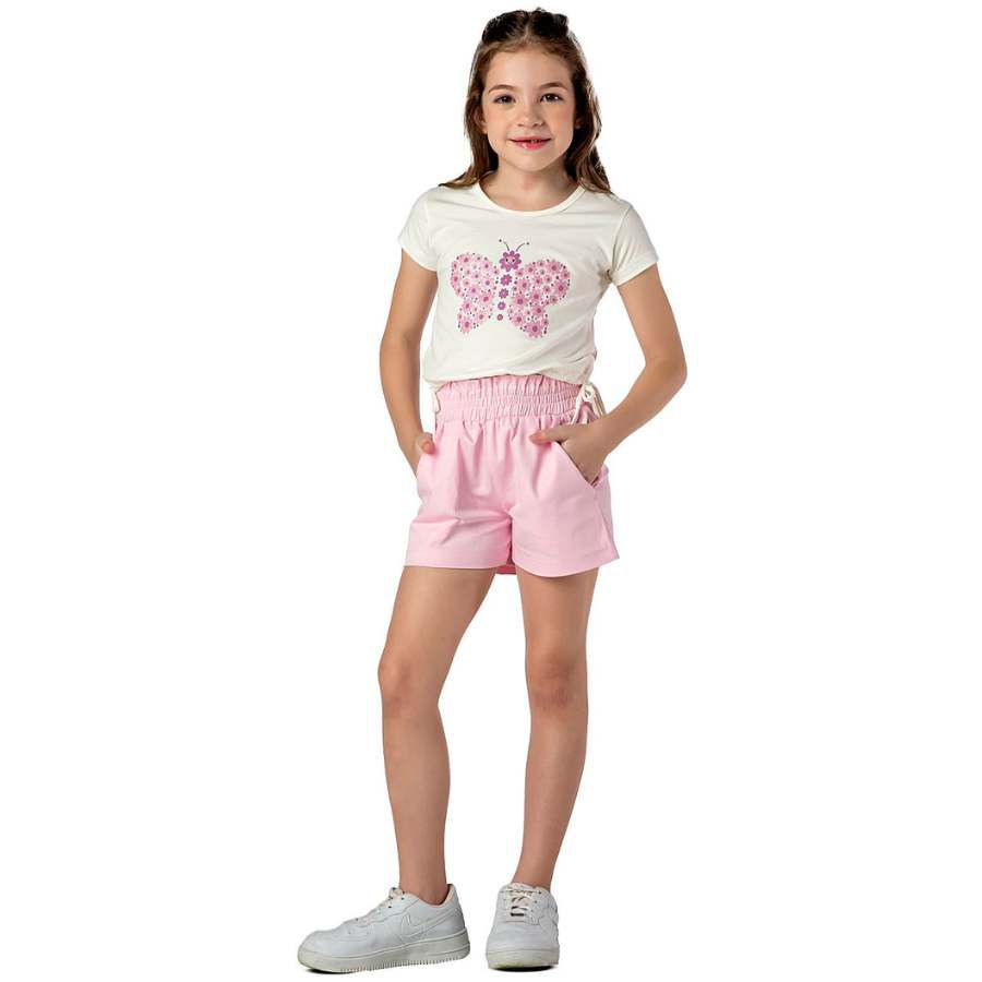 Conjunto Infantil Menina Borboleta Glitter Petit Papillon Bebê