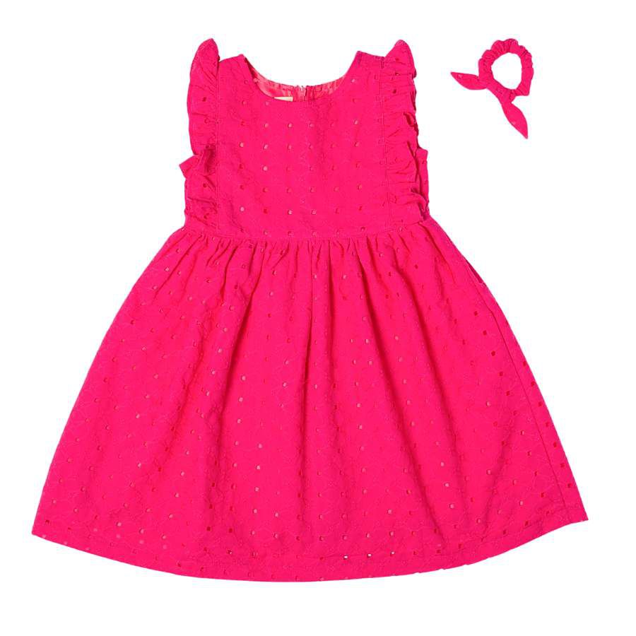 Vestido Infantil em Laise Pink Petit Papillon Bebê Criança