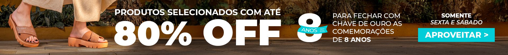 Até 80% OFF