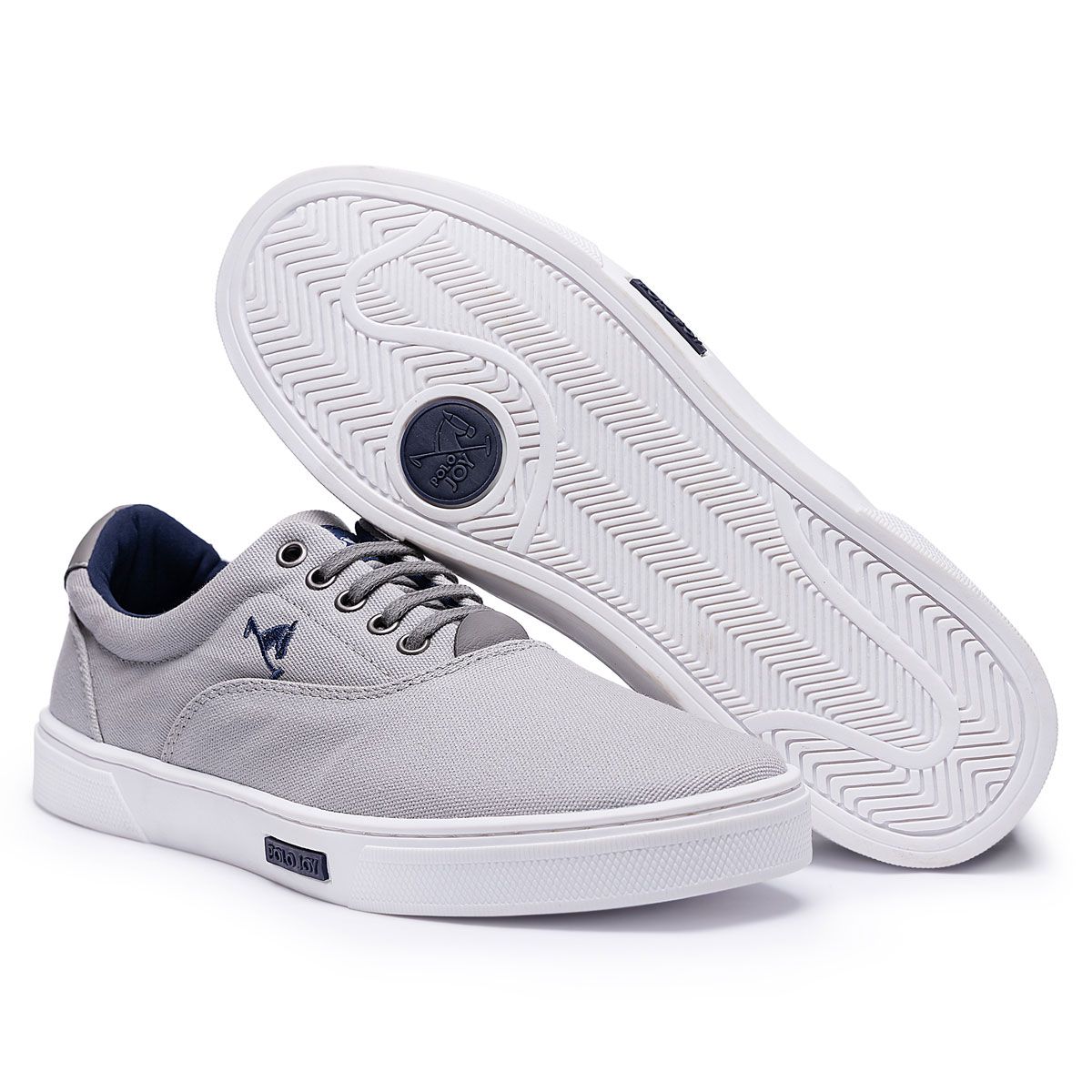 Polo Joy Casual Tenis Polo Masculino Cinza Sapatênis 220NV-CZ Polo Joy