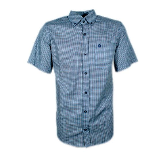 Camisa Capuz Xadrez Azul Escocês