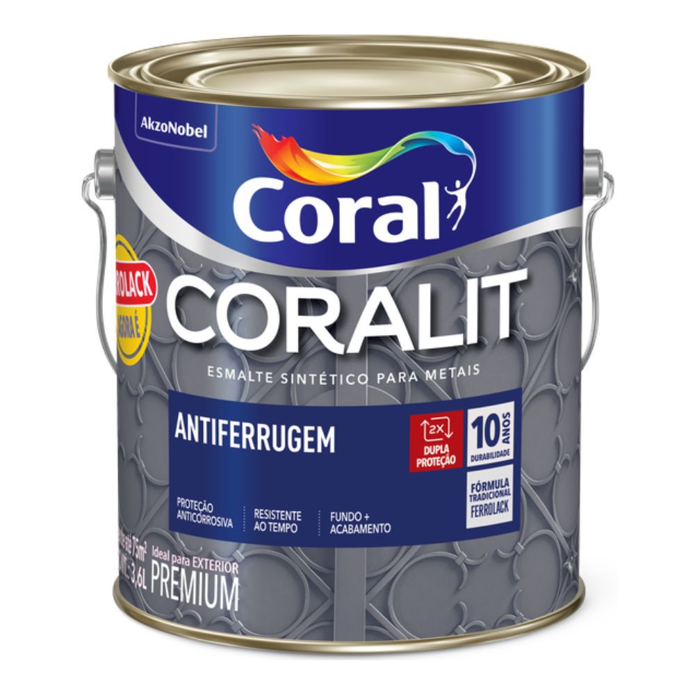 Esmalte Ferrolack Antiferrugem Cores - 3,6L | Protetintas