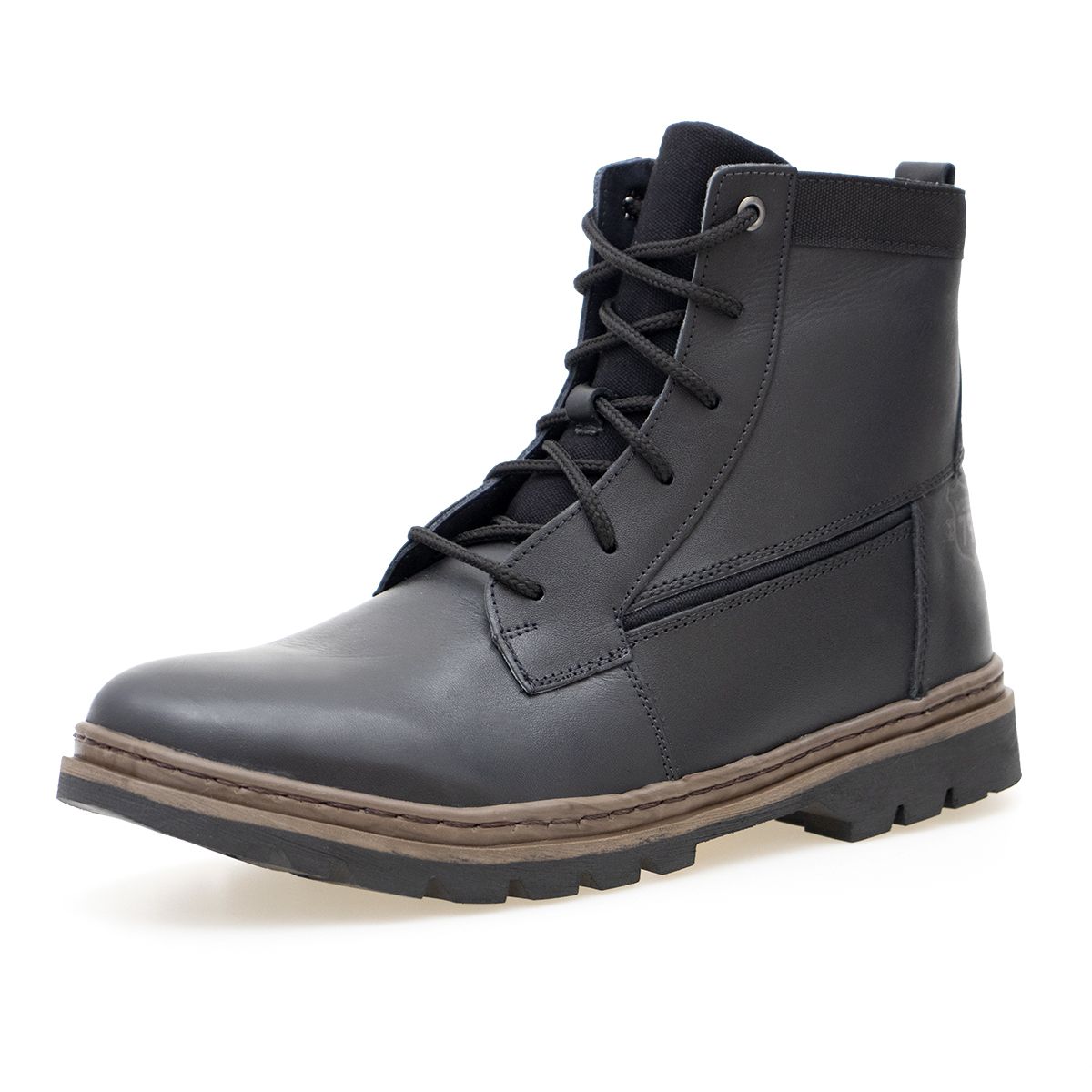 Bota de Couro legitimo Masculina Coturno cano médio Roraima ROTA79 COR ...