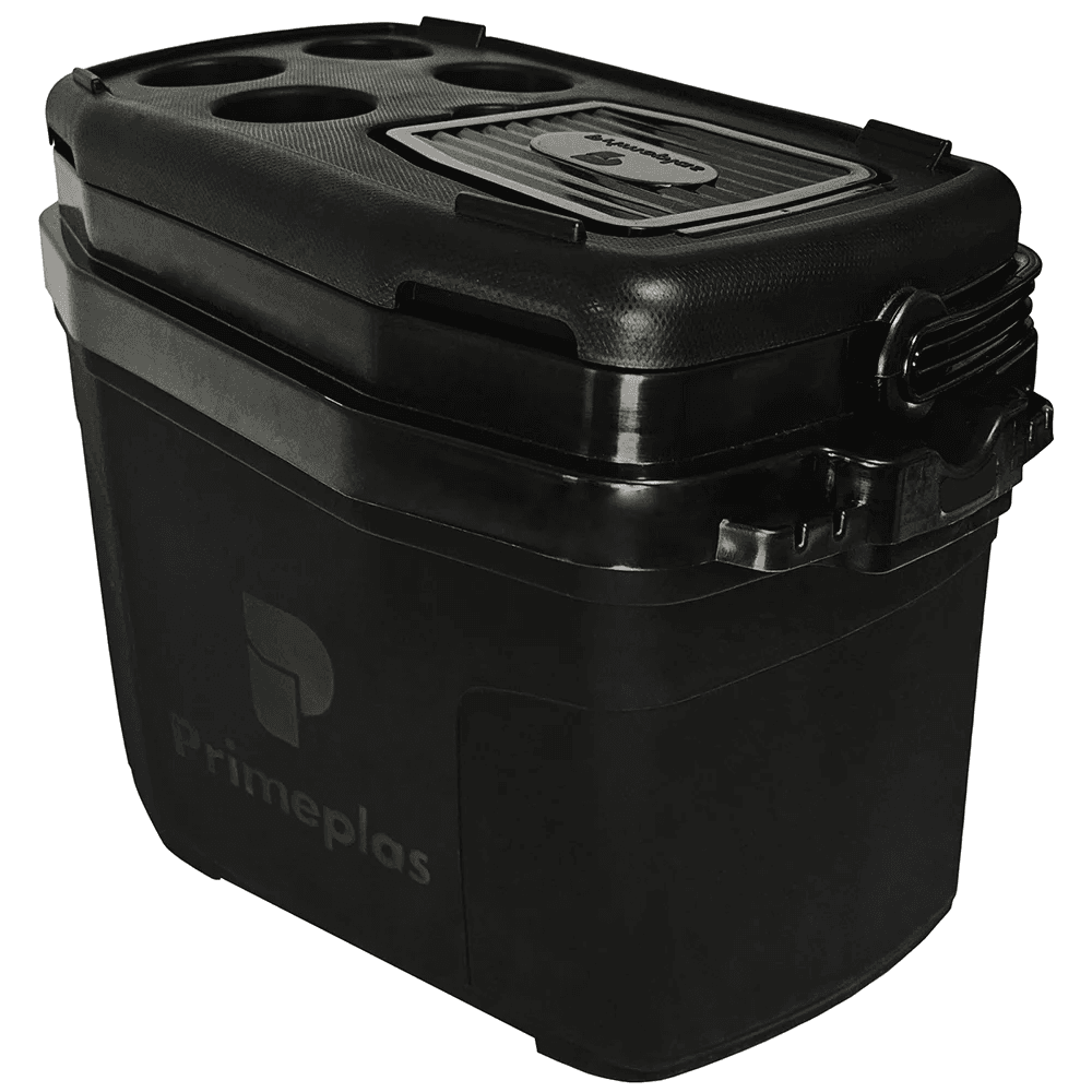 Caixa Térmica 32L Primeplas Preta Isolamento 360° 24h | RR PARAFUSOS