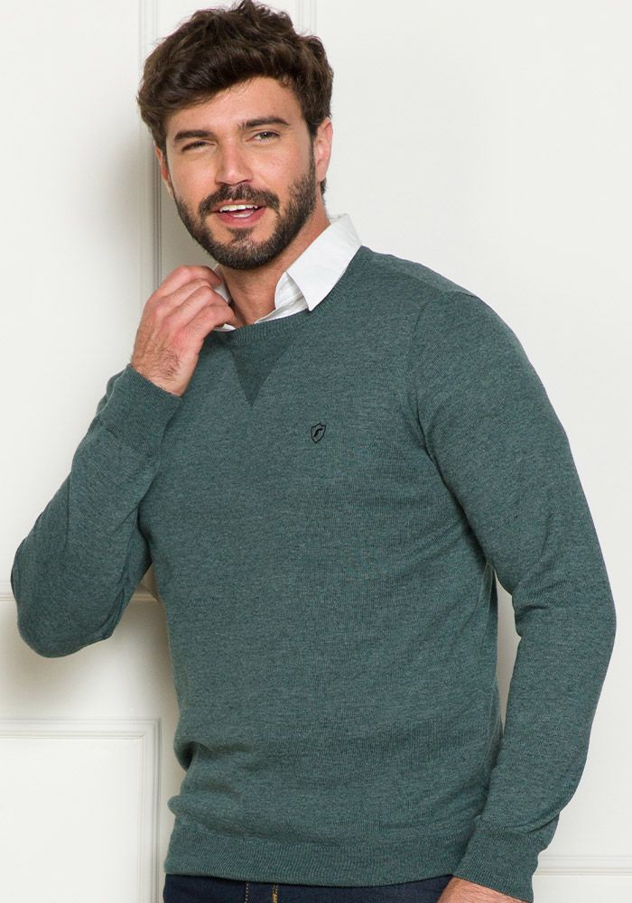 SUÉTER MASCULINO DETALHE DECOTE RUDÉLY LOJA