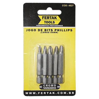 Jogo de Bits Phillips com 5 Peças 4827 Fertak | Santec