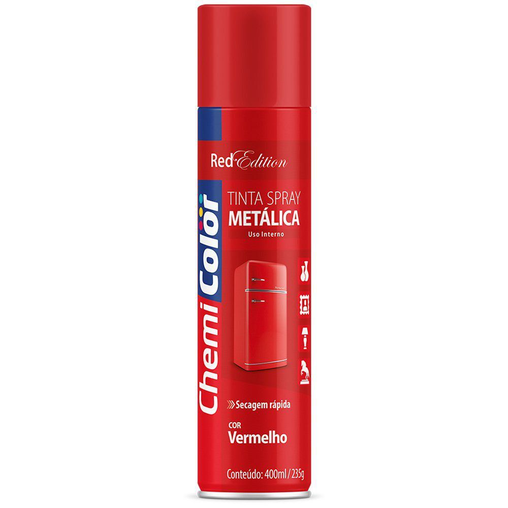 Spray Vermelho Metalico