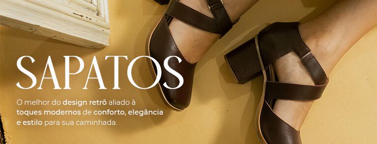 Sapatos de Couro Feminina