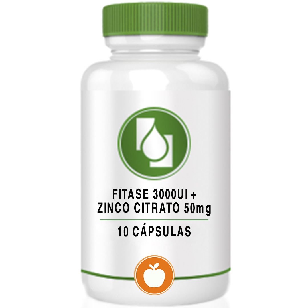 Fitase 3000ui + Zinco 50mg 10 cápsulas | Seiva Manipulação | Produtos ...