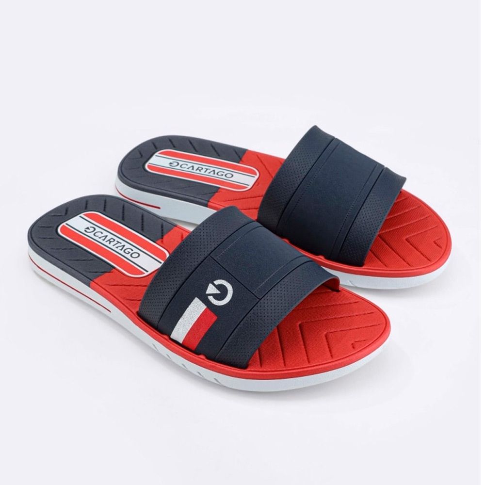 Chinelo cartago azul com hot sale vermelho