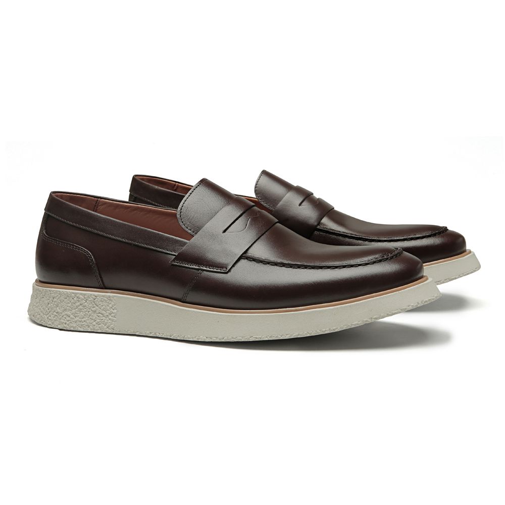 SAPATO LOAFER MASCULINO SOCIAL EM COURO MARROM SERGIO`S