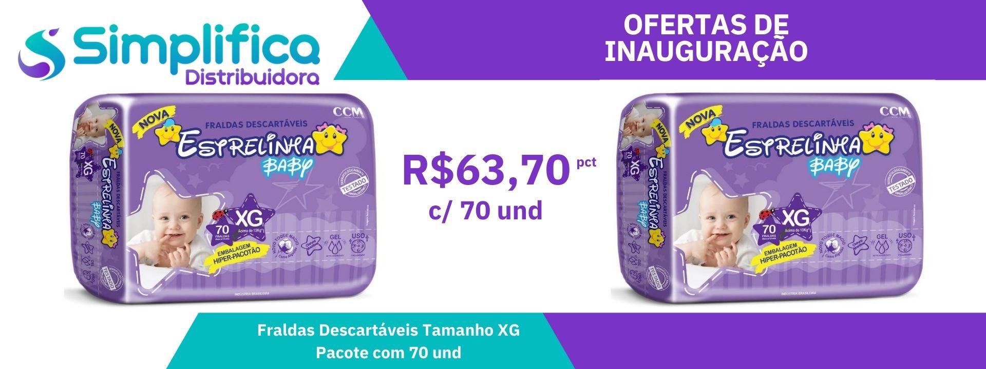 Oferta Fralda estrelinha