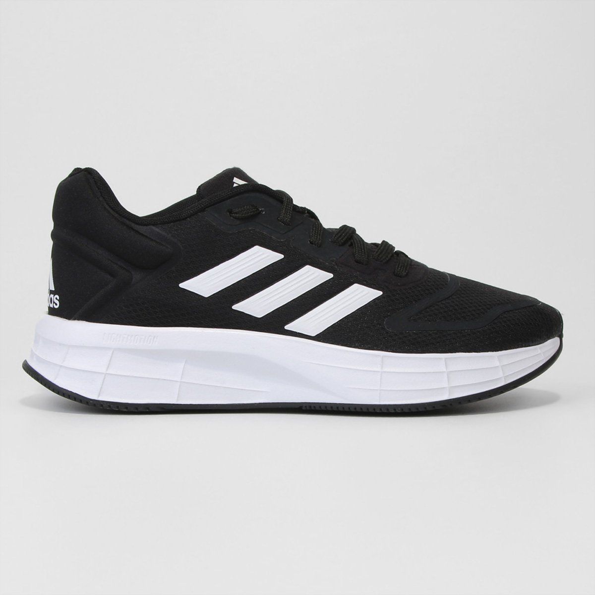 Tenis adidas preto sale e branco elastico