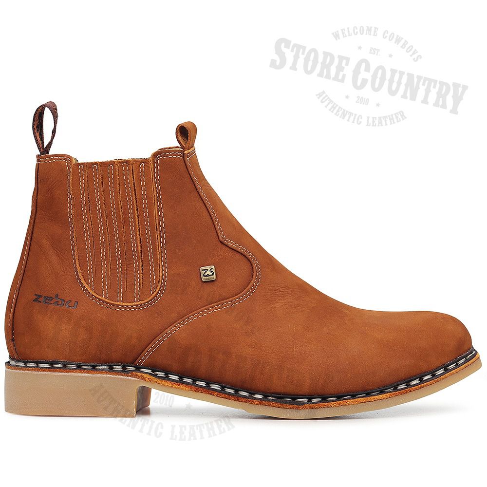 Botina Vira Francesa Zebu Original 64010 Nobuck Castor | Store Country