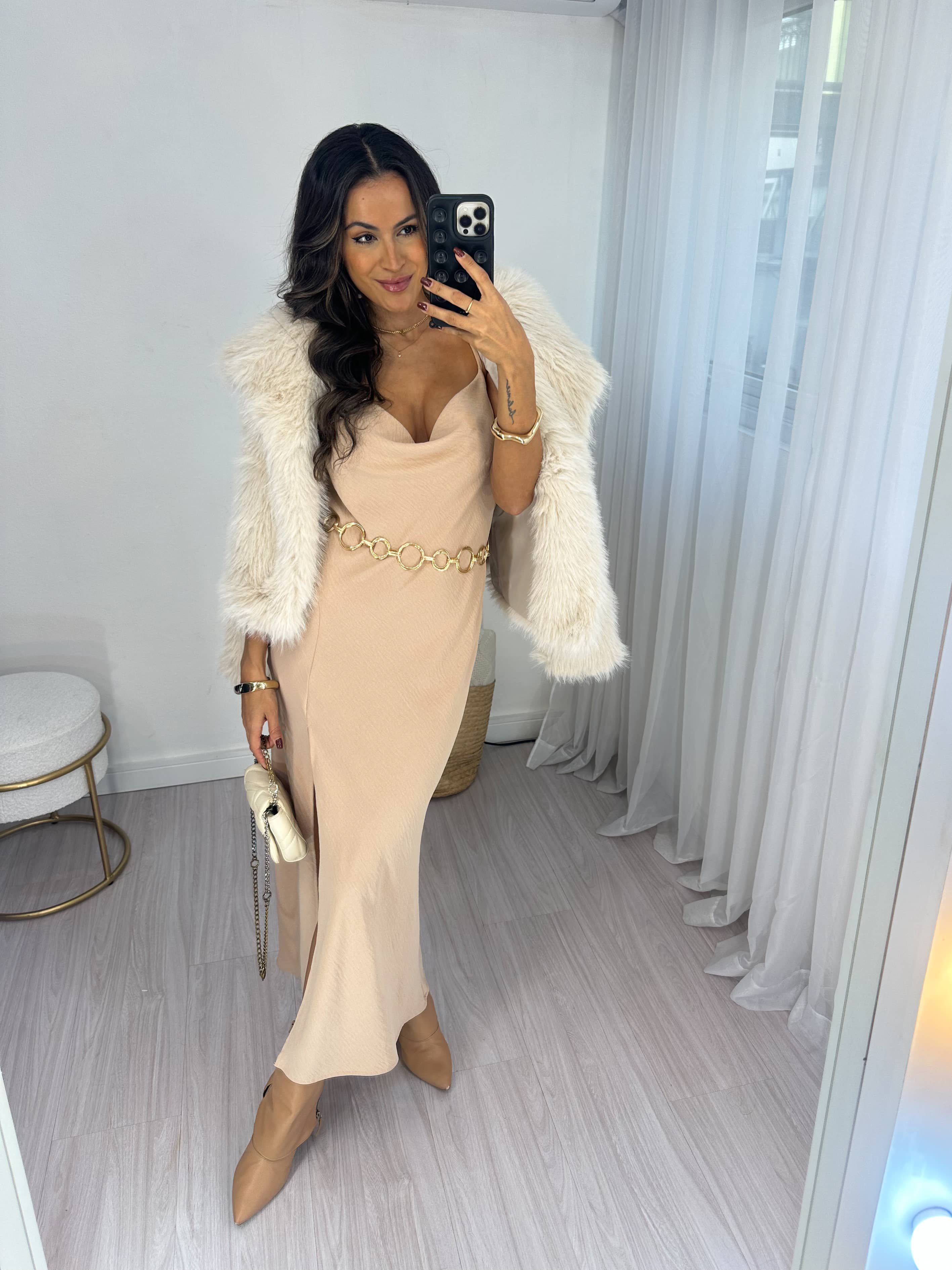 Vestido Midi Nude Bru SUBLIME